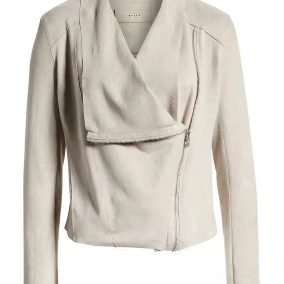 Blank NYC Faux Suede Drape Side Zip Jacket Size Small - Picture 2 of 10